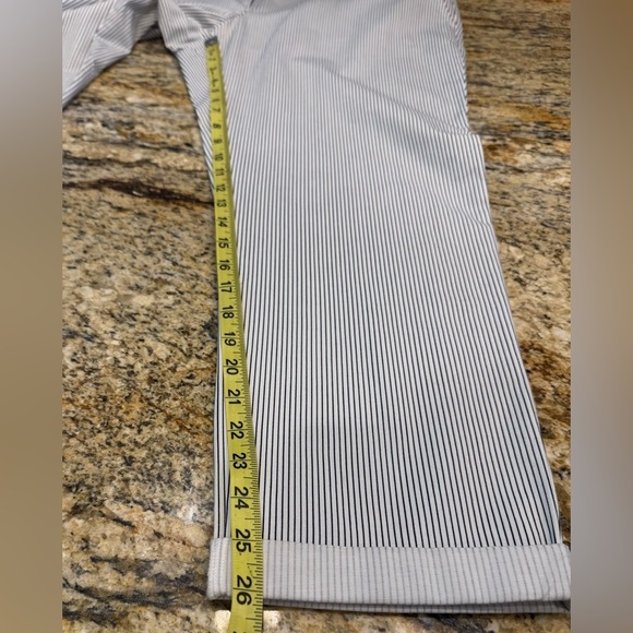 Nautica Navy Striped Chino Crop Pants  Women’s Size 14 - Picture 8 of 8